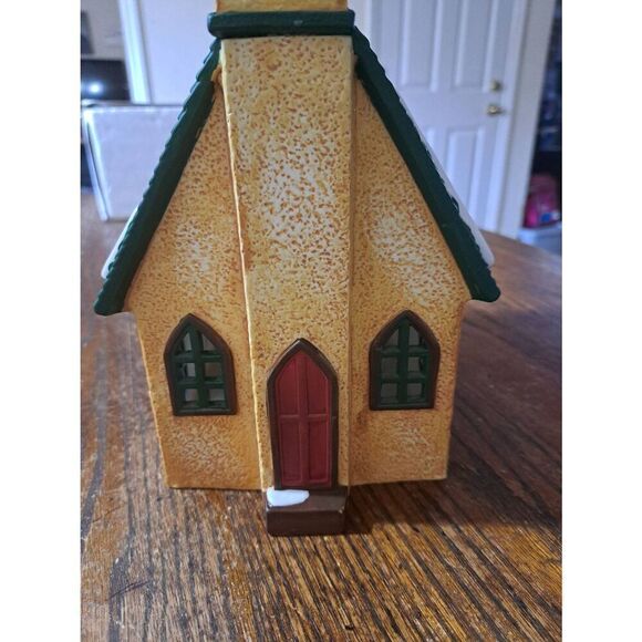 Vintage Dept 56 Merry Makers Merry Mountain Chapel Porcelain Christmas Building - Picture 4 of 11